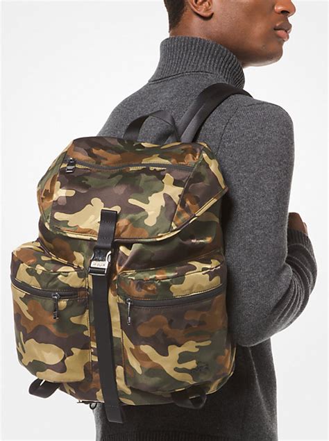 michael kors mens kent camouflage nylon backpack|Kent Camouflage Nylon Backpack .